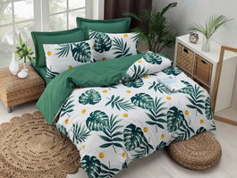 L'essentiel linge de maison Juego de funda nórdica Monstera - Green, Doble